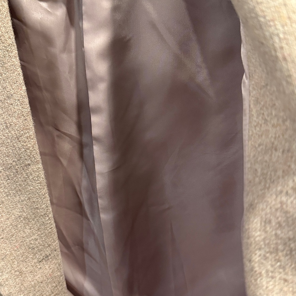 Women's Tan Wool Blend Coat - Picture 4 of 6